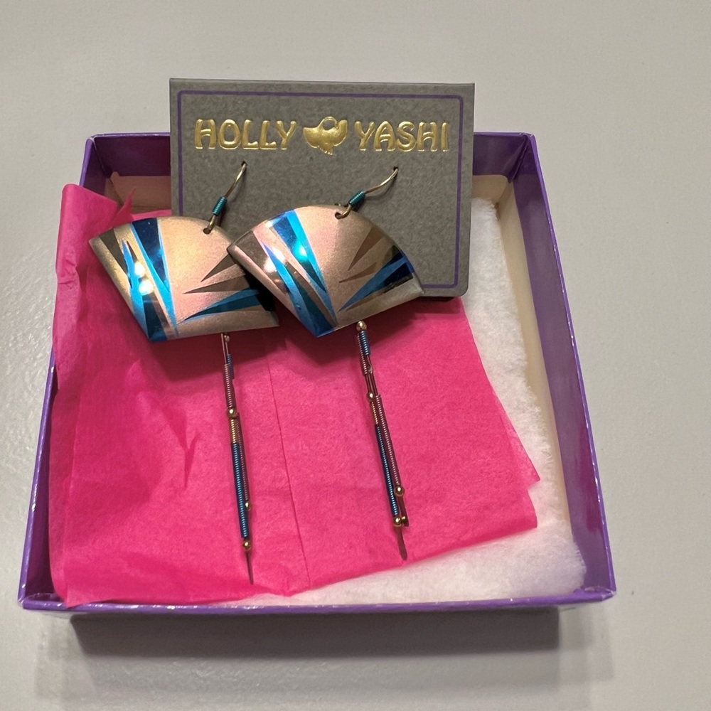 Holly Yashi Vintage Signed Niobium Earrings